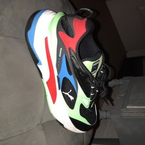Puma rs-x red green blue back and white